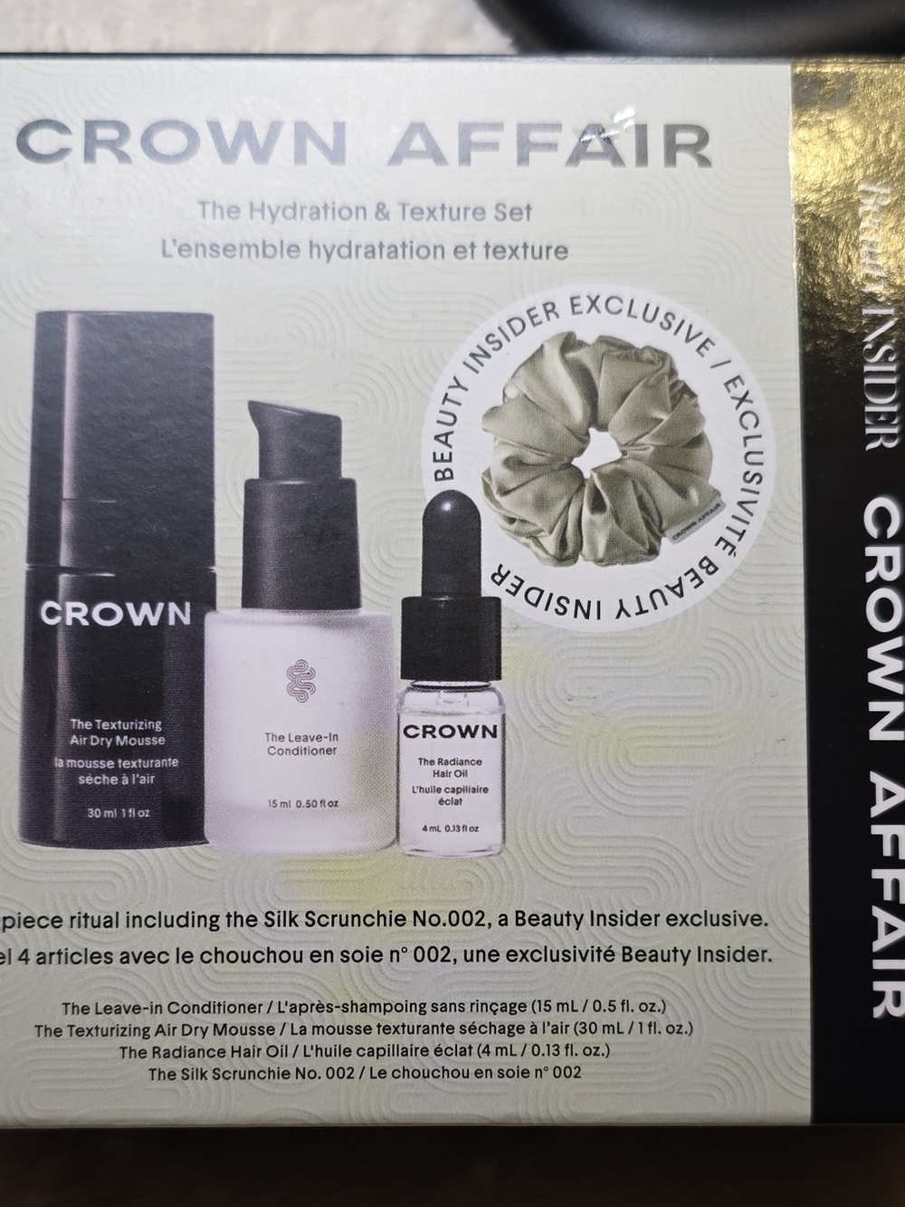 Crown Affair Hydration & Texture Set — Green Scrunchie